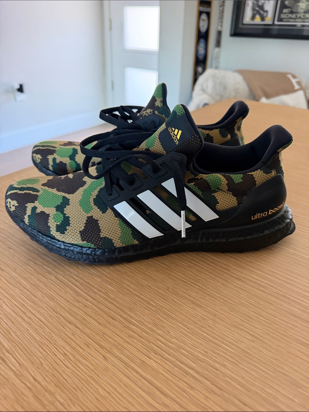 adidas Camo Ultra Boost Sneakers in Green, Black & Tan